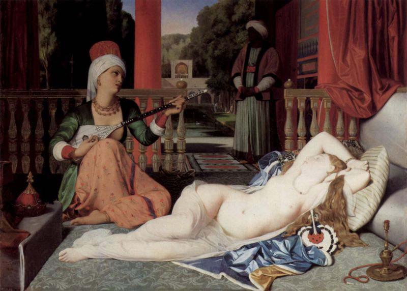 Jean Auguste Dominique Ingres Odalisque with a Slave Norge oil painting art